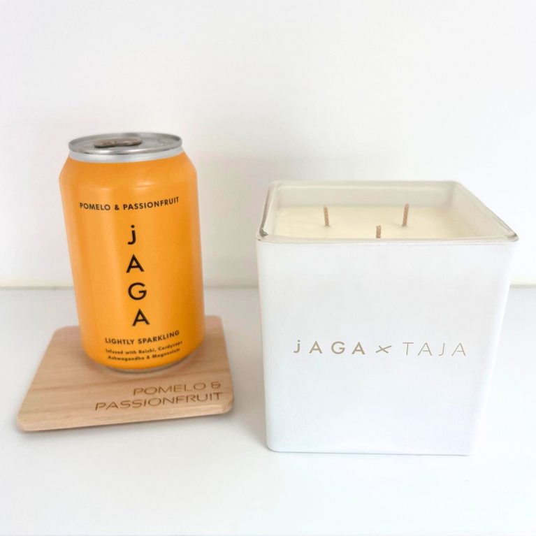 jAGA X TAJA Non Toxic Candle - Pomelo & Passionfruit
