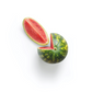 Halved watermelon on a white background